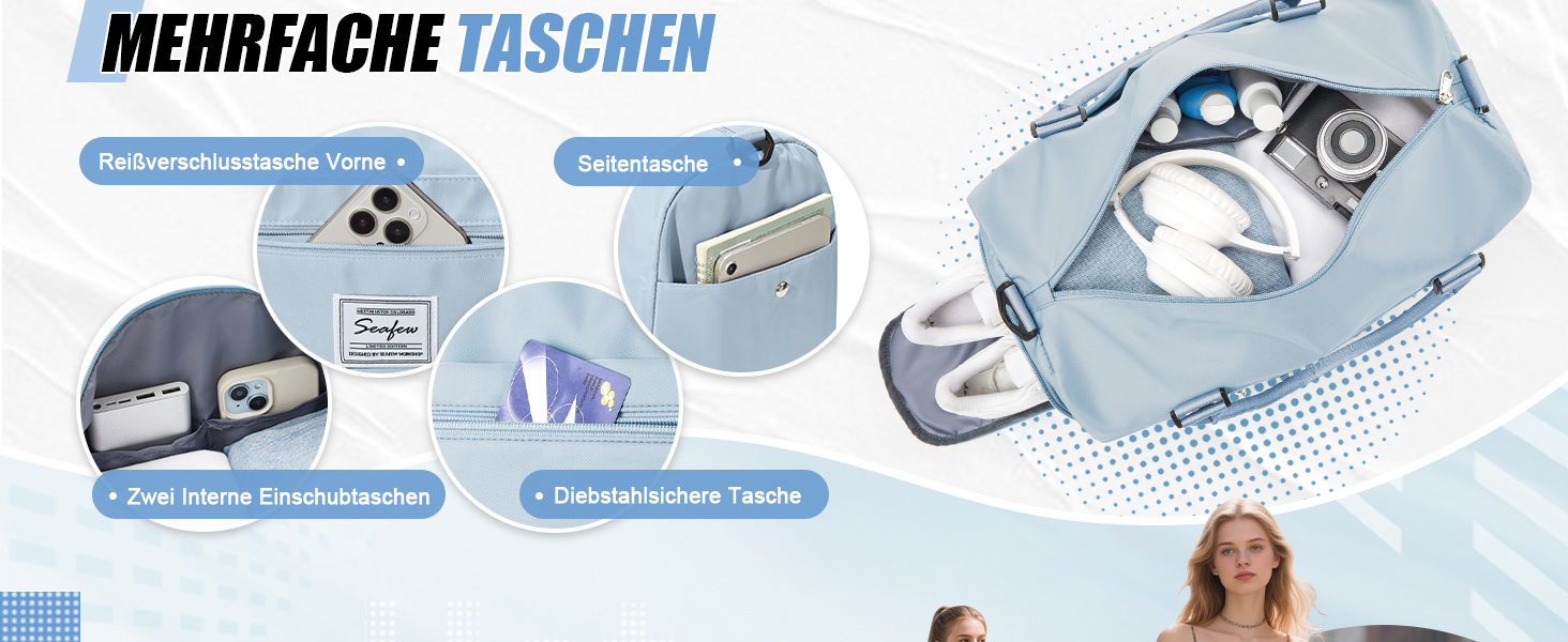 Спортивна сумка HYC00 для жінок та чоловіків, дорожня сумка, Gym bag, Weekender, 50л, армійний зелений