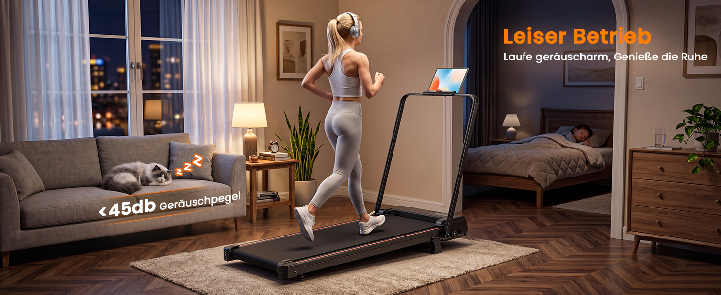 Складана бігова доріжка Dskeuzeew Walking Pad з регулюванням нахилу для дому, чорно-червона