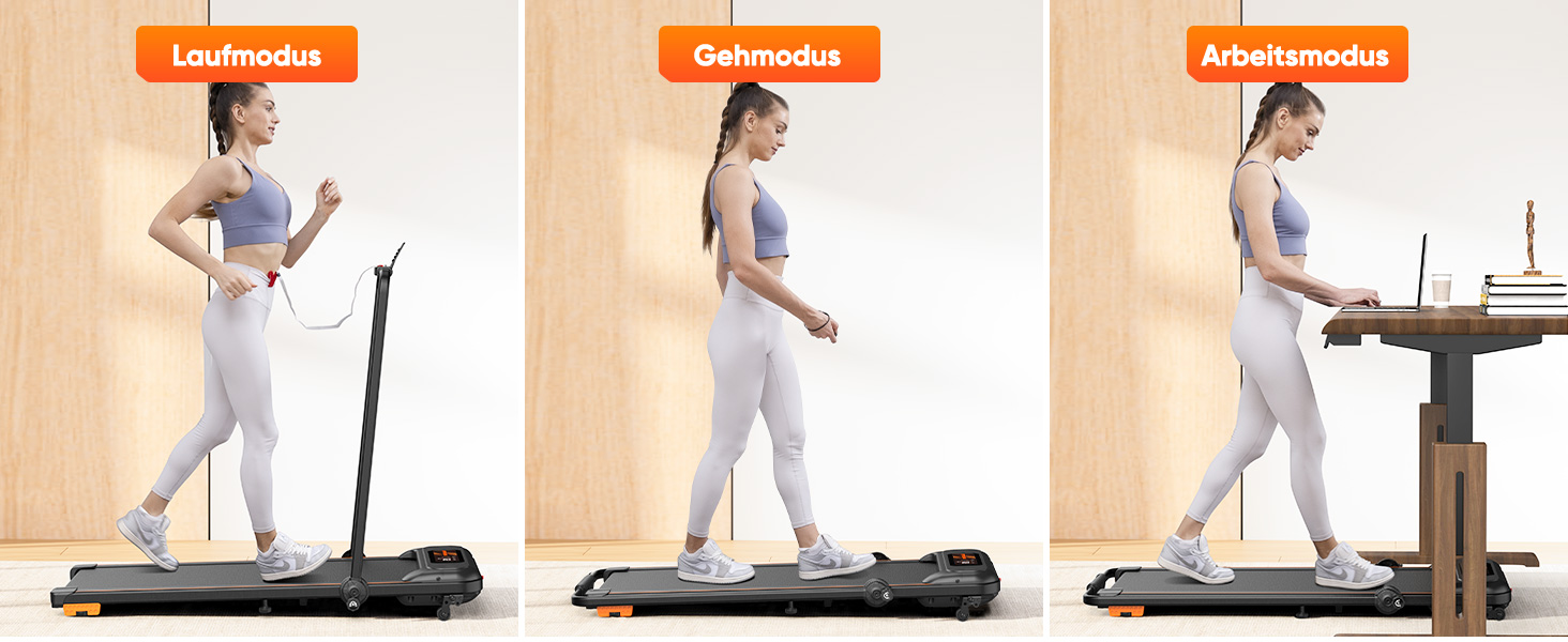 Складана електрична бігова доріжка Walking Pad для дому з регулюванням нахилу, швидкість до 12 км/год, 2.5HP, LCD-дисплеєм, пультами та керуванням через додаток, амортизація, чорна