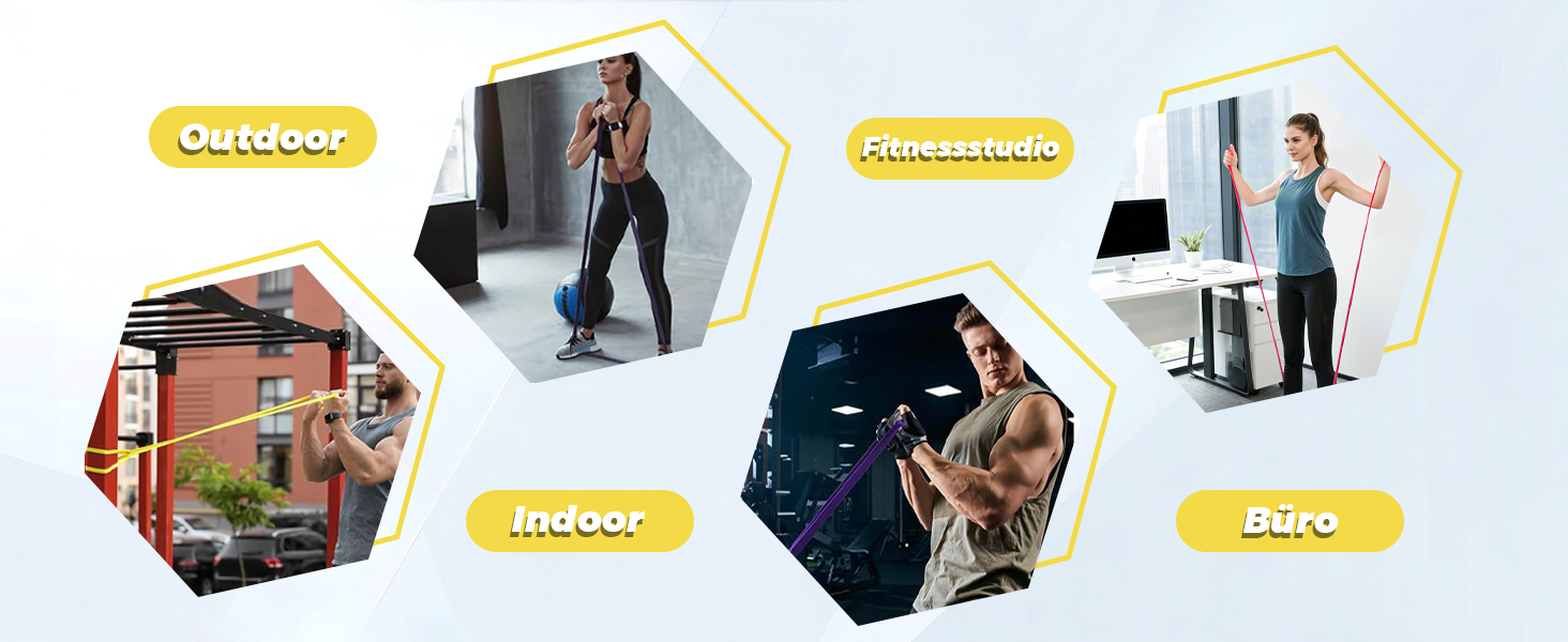 Набір еластичних стрічок Flintronic для фітнесу та йоги, 4 шт.