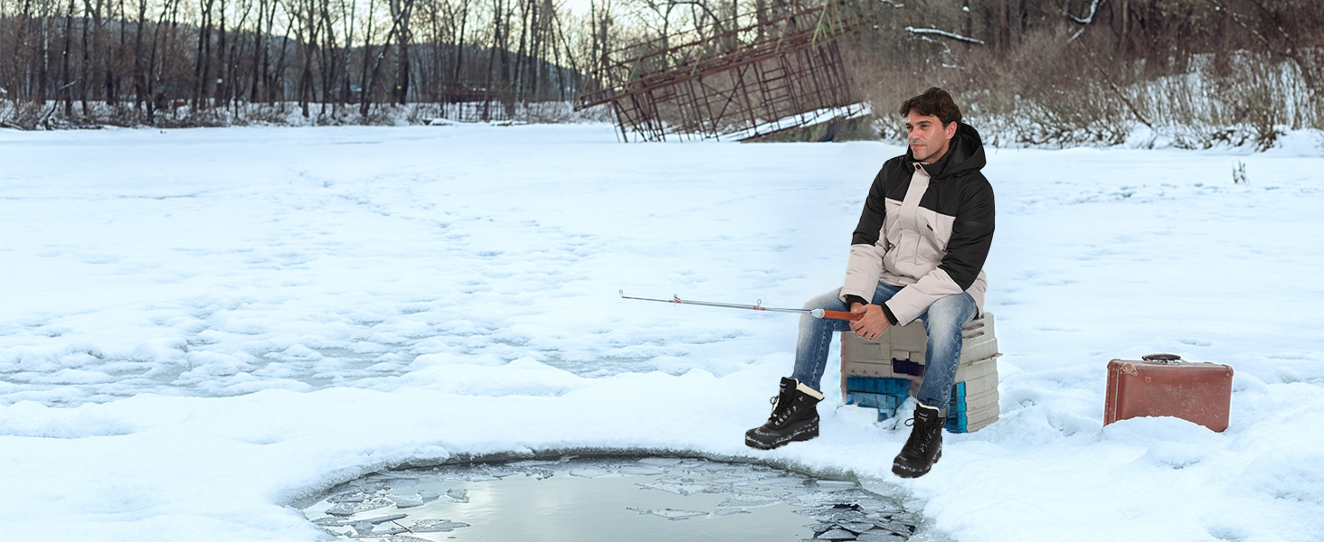 Водонепроникні зимові черевики Riemot для жінок та чоловіків: теплі, з підкладкою, антиковзаючі, для походів, трекінгу, роботи та катання на лижах. Розміри EU36-47, чорний колір.