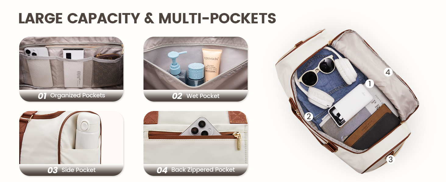 Спортивна сумка LOVEVOOK для подорожей: 37L, з культ. сумкою, відділенням для взуття та мокрих речей. Ідеальна для спортзалу, йоги, подорожей та авіаперельотів. Чорно-фіолетовий колір.