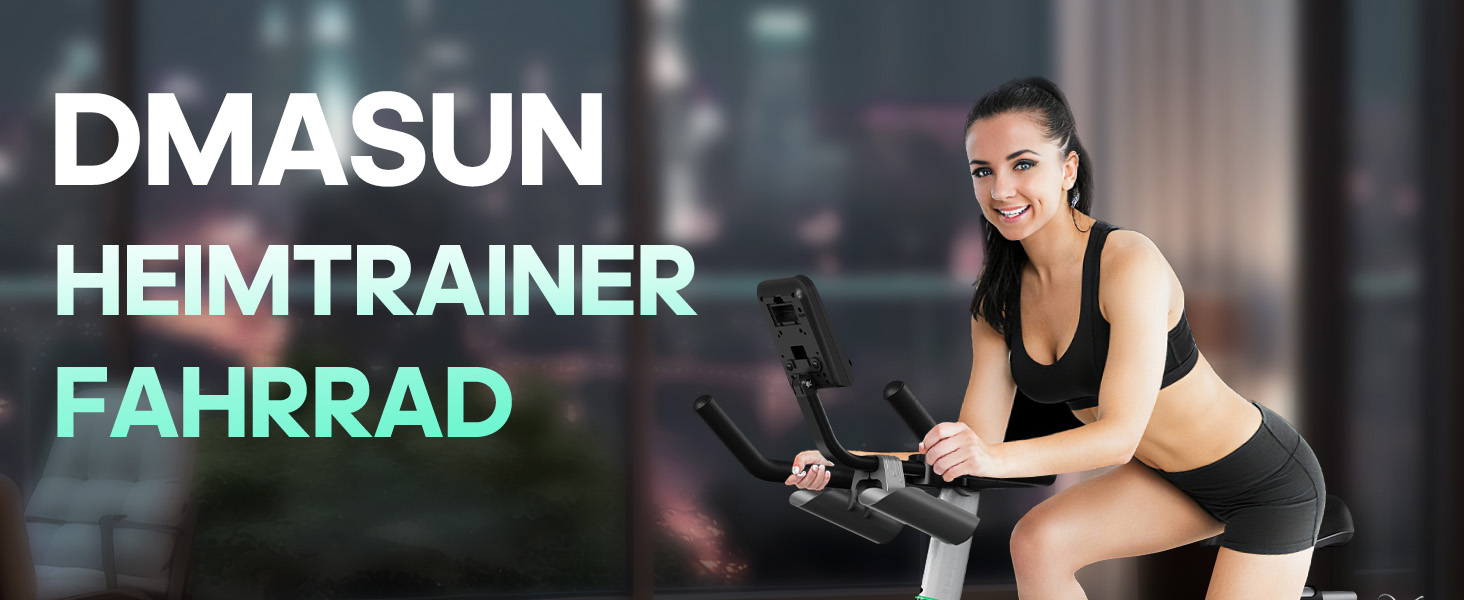 Ергометр DMASUN для дому з регульованим магнітним опором, стійкою для гантелей, важким маховиком, LCD-монітором, регульованою висотою, фітнес-велосипед до 180 кг, зелений [2026 Модель]