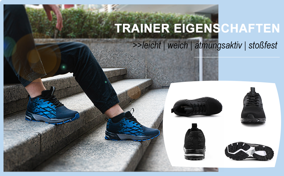 Кросівки Hitmars для чоловіків та жінок. Потужні спортивні кросівки для бігу та занять спортом. Чорний колір, розміри 36-48 EU. Модель N1