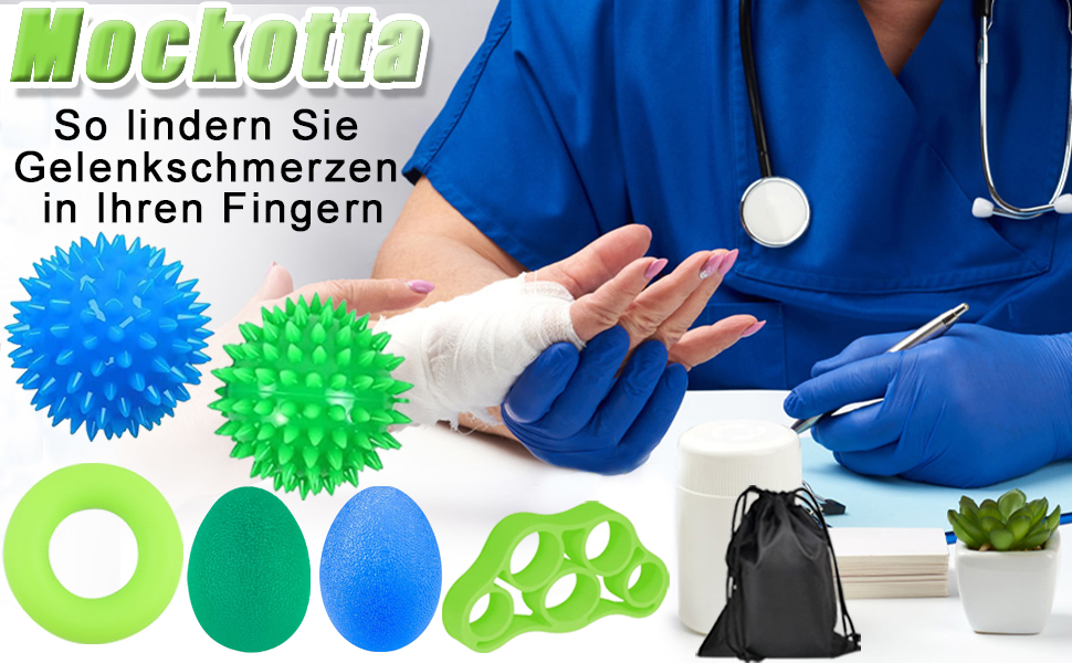 Handtrainer (6 шт.) - Тренажер для пальців та кистей рук, м'який м'яч для розвитку сили, зняття стресу та артриту