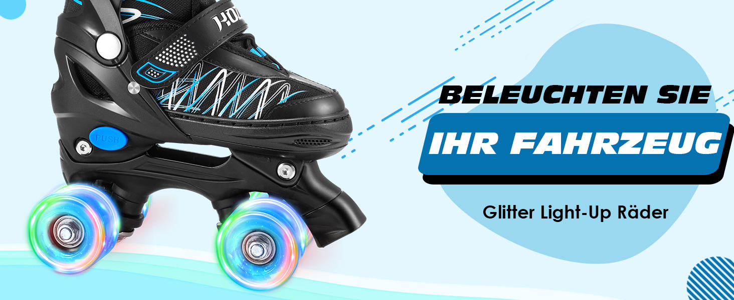 Ролики дитячі ролики для дівчаток та хлопчиків, 4 розміри, регульовані, для початківців, зручні, дихаючі, ролики для дітей, подарунок на Різдво та день народження, Roa-Violette (S, Blue-Black)