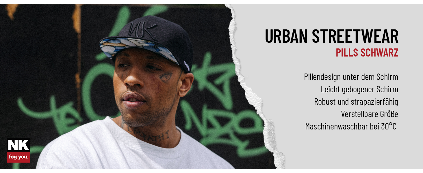 Кепка-снапбек Nebelkind унісекс з прямим козирком, регульована базакап у стилі стрітвір, ретро (Чорний з синім)