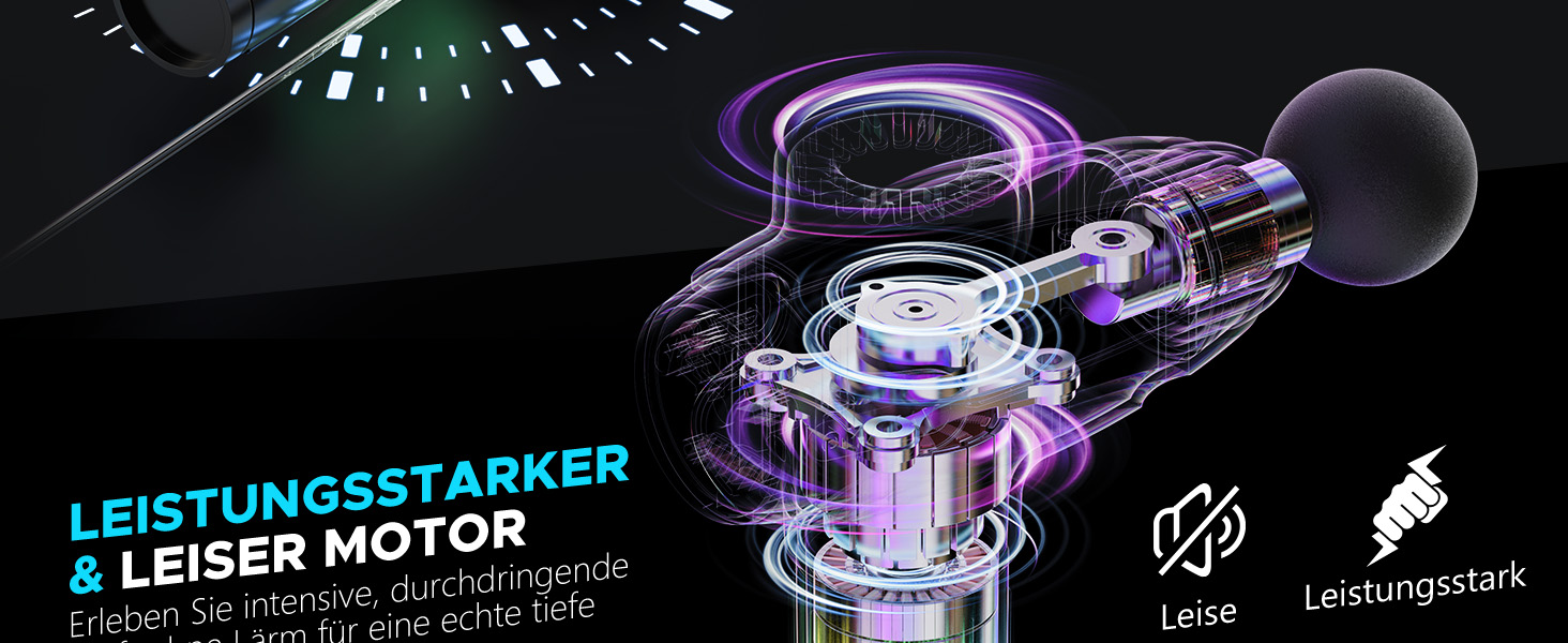 Масажер для м'язів: пістолет для масажу з 10 насадками, 30 швидкостей, для спорту та реабілітації