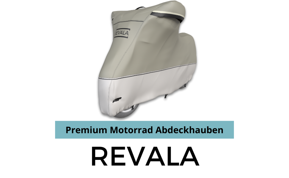 REVALA® Захисний чохол для мотоцикла Outdoor & Indoor | Водонепроникний гараж для мотоцикла | Міцний чохол для скутера | Стійкий до спеки + сумка | 225x100x125 см