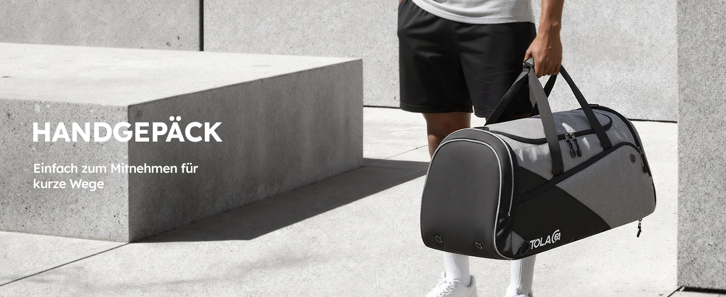 Спортивна сумка Tolaccea: велика містка сумка-рюкзак з відділенням для взуття та мокрих речей. Ідеальна для тренувань, подорожей, басейну, сауни, футболу (для чоловіків та жінок)
