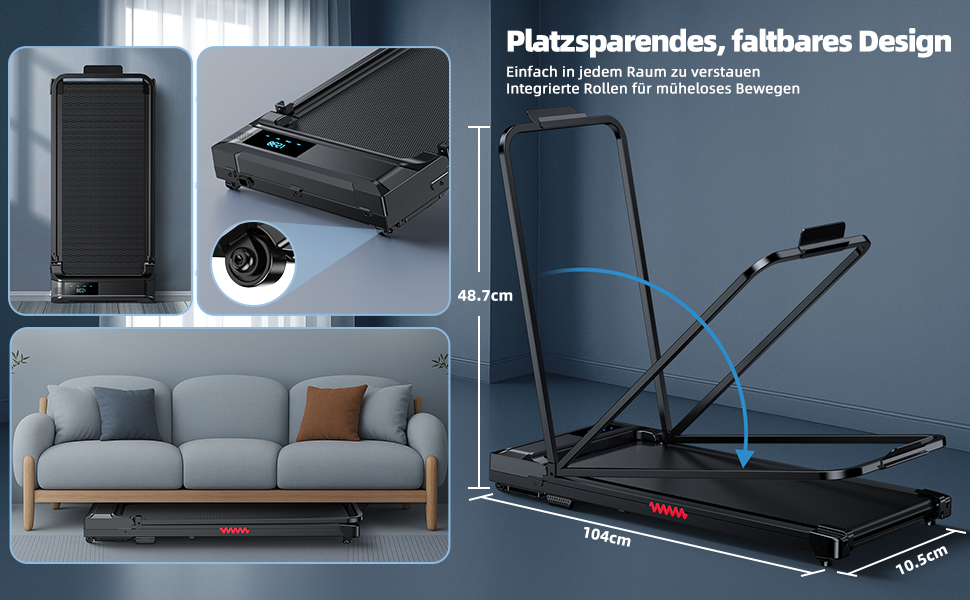 Біговий килимок для дому - складний Walking Pad. Тиха, компактна бігова доріжка для офісу та дому. Швидкість до 6 км/год