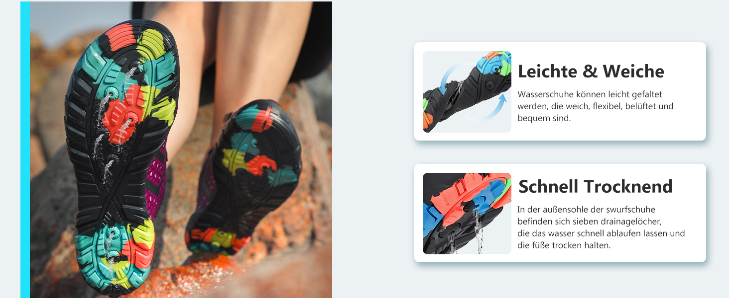 Чоботи для плавання та відпочинку на пляжі Saguaro: аквашузи, серф-шузи для жінок, чоловіків та дітей. Розміри 35-48, чорний колір.