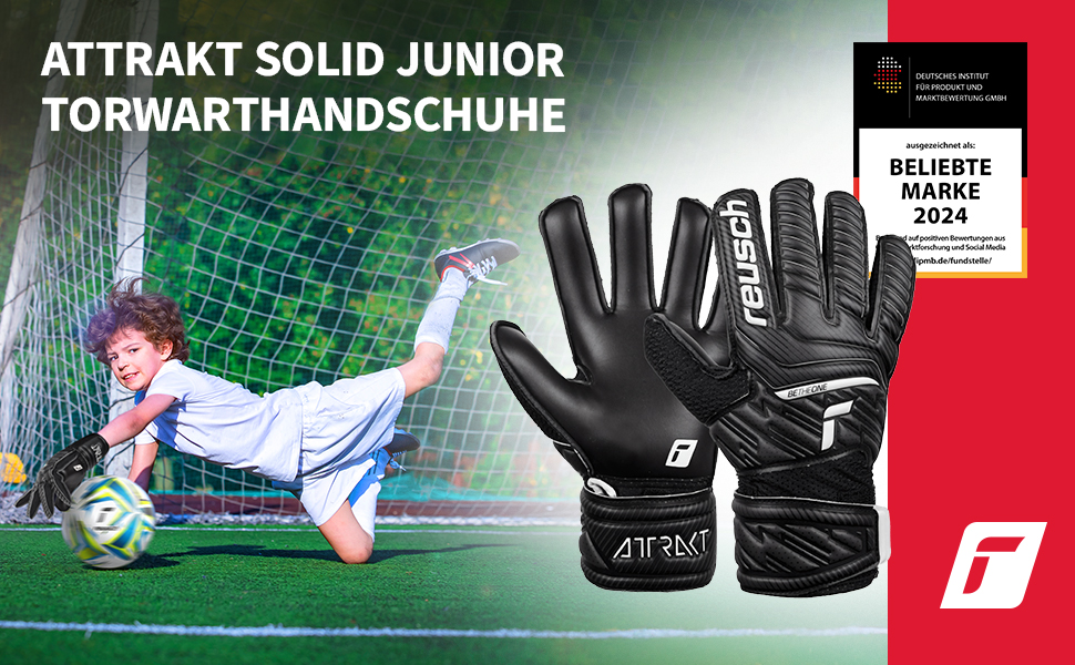 Воротарські рукавички Reusch Attrakt Solid Junior для дітей 5-16 років | Жовто-синій/Білий колір