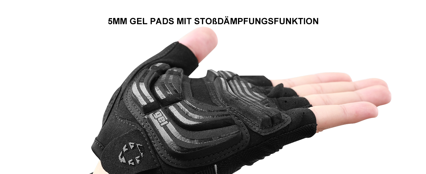 Велосипедні рукавички Inbike Habfinger з вентиляцією, антиковзаючі, амортизуючі, для гірського велосипеда, чоловічі/жіночі, літні, для велоспорту, MTB (Чорний, M)