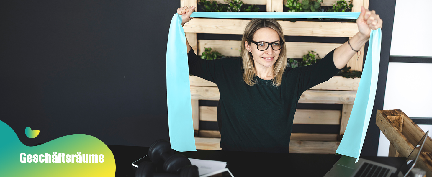 Набір фітнес-резинки 4 шт. (1.8M/2M), 4 рівні опору, постер з вправами, сумка для перенесення, інструкція, ідеально для йоги, пілатесу, м'язового тренування. Кольори: жовтий, червоний, зелений, синій (градієнт синього, 2.0 м)