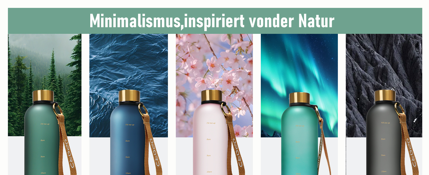 Спортивна пляшка для води Opard 1л/800мл, Tritan, без BPA, для фітнесу та занять спорту, зелений колір