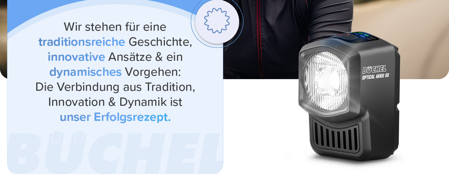 Набір велоліхтарів BÜCHEL: LED-ліхтарі з USB-C, 8 годин роботи, 4 режими, StVZO, монтаж без інструментів (15-60 Lux)