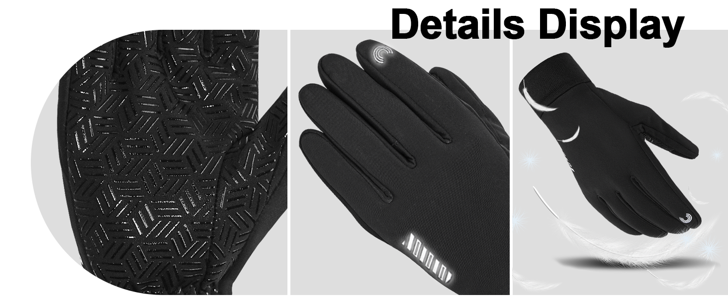 Зимові рукавички RIGWARL для чоловіків та жінок, водонепроникні вело-рукавички з підтримкою сенсорного екрану, теплі рукавички для їзди на велосипеді, катання на конях, бігу, мотоцикла, хайкінгу, прогулянок, чорний колір, розмір L