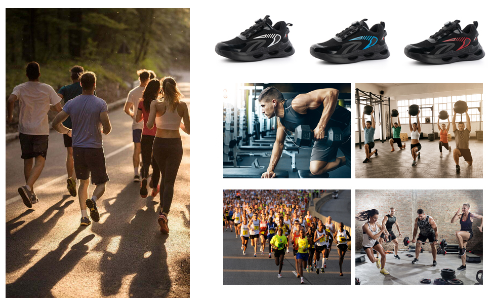 Чоловічі кросівки для бігу Hitmars: спортивні, дихаючі, з амортизацією, розмір 39-47 EU, чорний колір