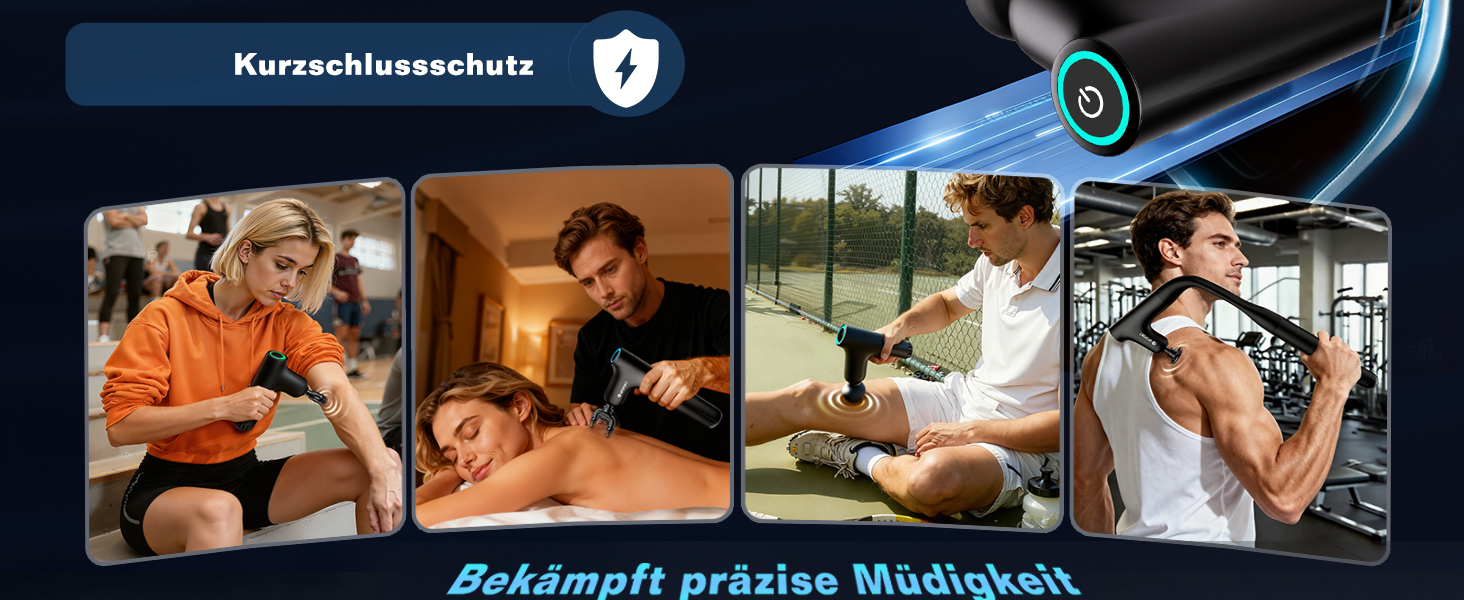 Масажер для м'язів з перкусійною дією (фасціальний пістолет) 3 в 1: для спини, шиї, тіла, з турбо-режимом та подовжувачем