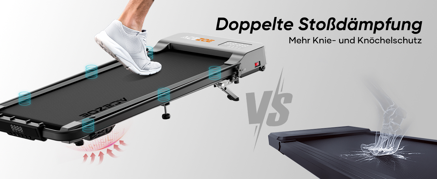 Біговий тренажер 6 в 1 для дому, складний, з регулюванням нахилу 10% та ручками. Макс. вантажність 135 кг, LED-дисплей, пульт дистанційного керування та додаток. Чорний та сірий.