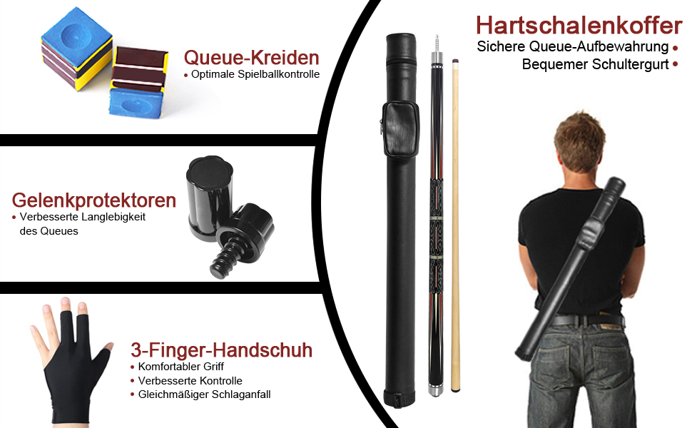 Більярдний кий, 58", наконечник 12.5 мм, LED, для початківців та професіоналів, 20oz, C4816