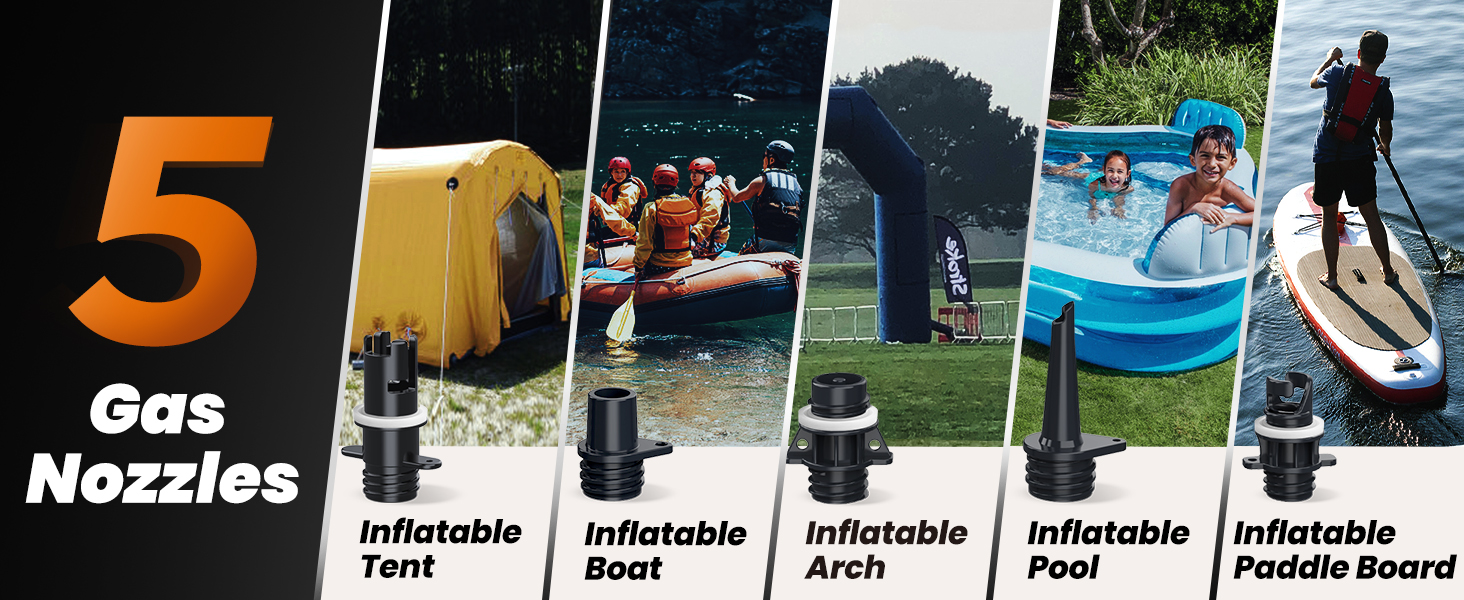 Насос для SUP дошки OutdoorMaster 6000mAh: електричний, акумуляторний, 16PSI, автоматичне вимкнення