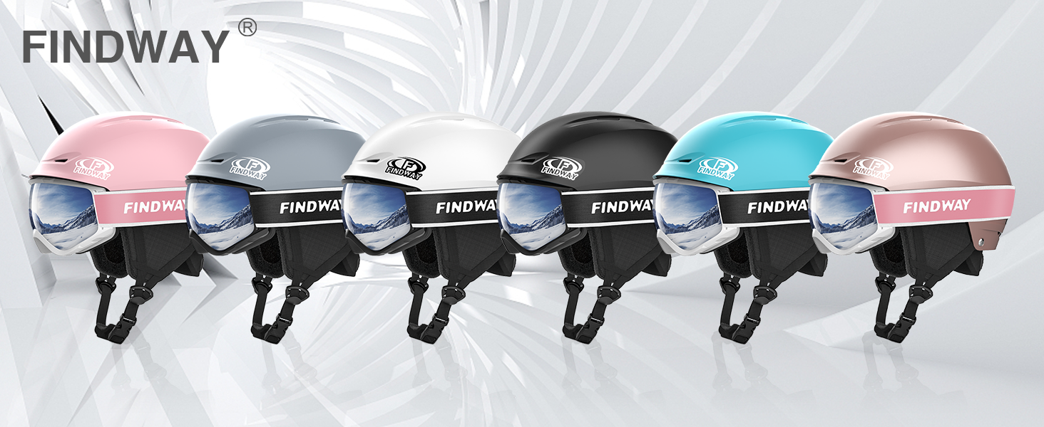 Шолом та маска для гірських лиж та сноуборду Findway, чорний. Підходить для жінок, чоловіків та підлітків