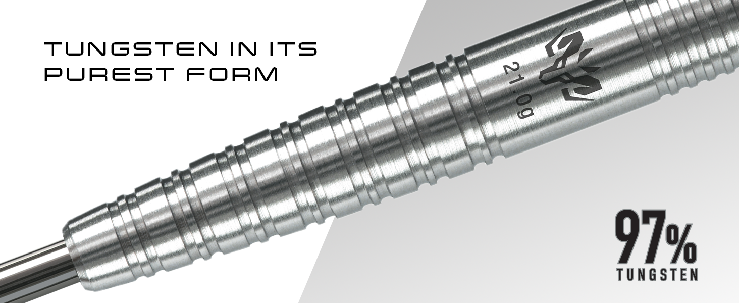Дарти Harrows Wolfram 97% Tungsten 22g (набір): сталеві наконечники, Speedline шафти, Marathon оперення, кейс для подорожей
