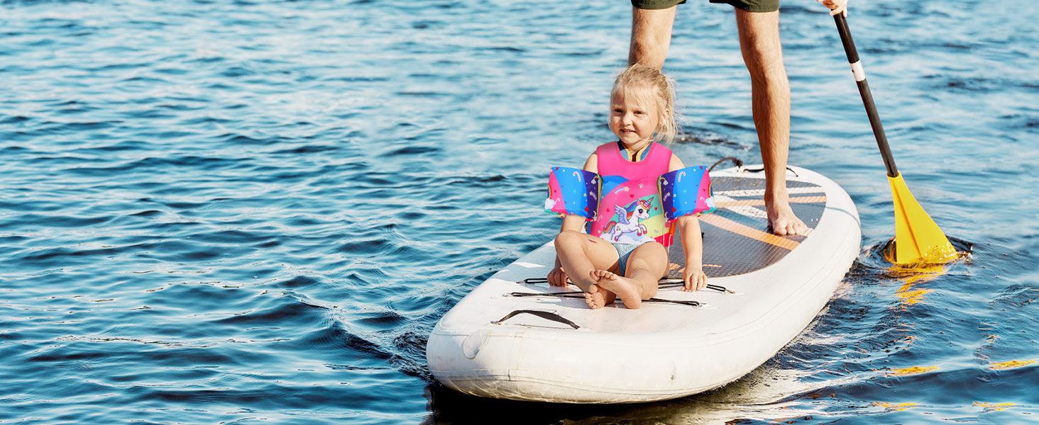 Надувні рукавики для плавання MoKo для дітей, рожево-райдужні, з ремінцем, для хлопчиків та дівчаток, 9-23 кг