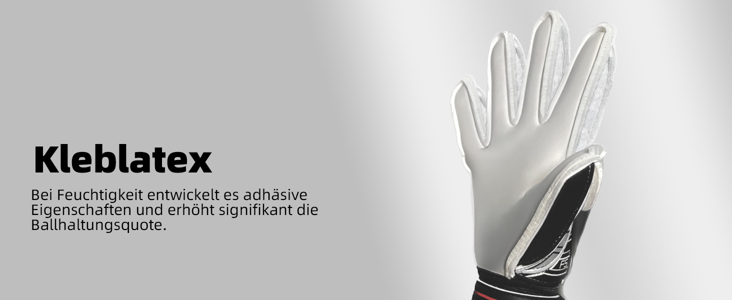 Воротарські рукавички Sportout з Fingersave, 4 мм латекс, для дітей, підлітків та дорослих, чорний, розмір 9