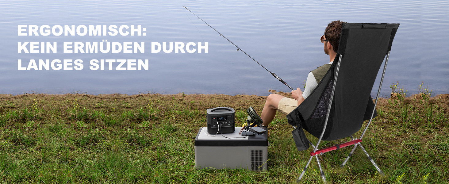 Складний туристичний стільчик Jianyana для відпочинку на природі: риболовля, пляж, сад. Максимальне навантаження 150 кг.