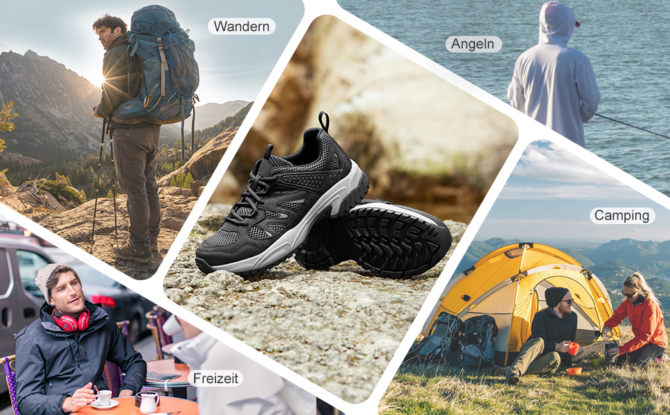 Черевики для хайкінгу чоловічі Outdoor, трекінгові, чорні, 43 EU. Зручні, дихаючі, з антиковзкою підошвою.