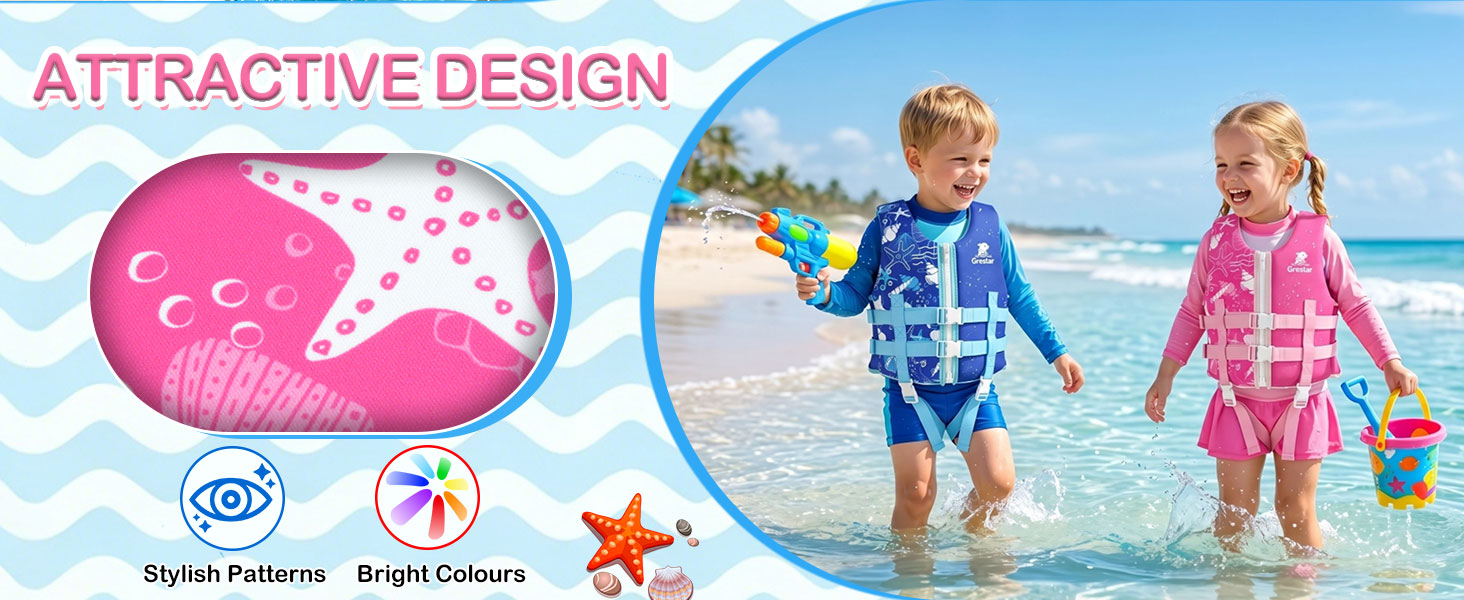 Дитячий рятувальний жилет Kinder Schwimmweste Neopren, рожевий, L (6-9 років / 30-35 кг)