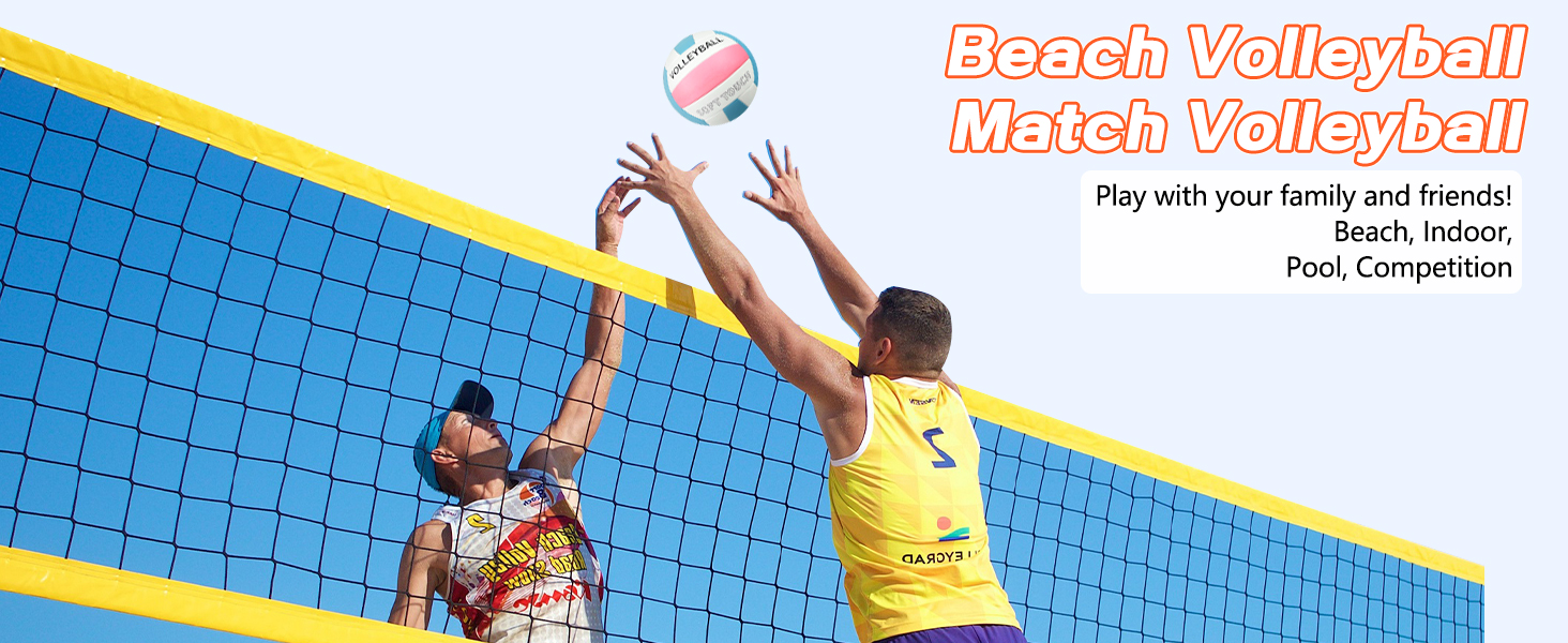 Волейбольний м'яч Bibykivn Official Size 5: водовідштовхуючий, з насосом, PVC-покриття, для пляжу, басейну та спорту (блакитно-зелений)