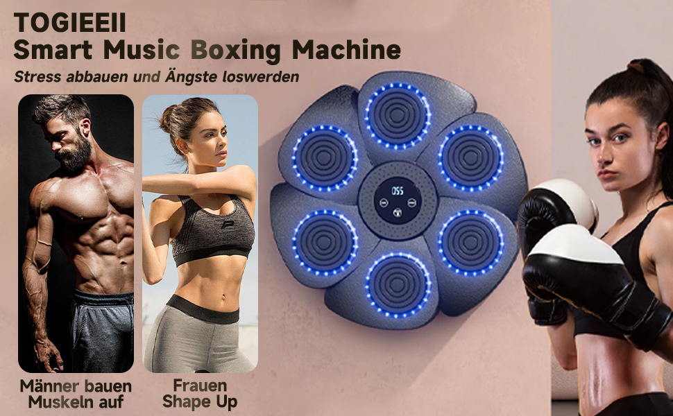 Музична бокс-машина Togieeii з Bluetooth та LED-екраном: бокс для дорослих та дітей