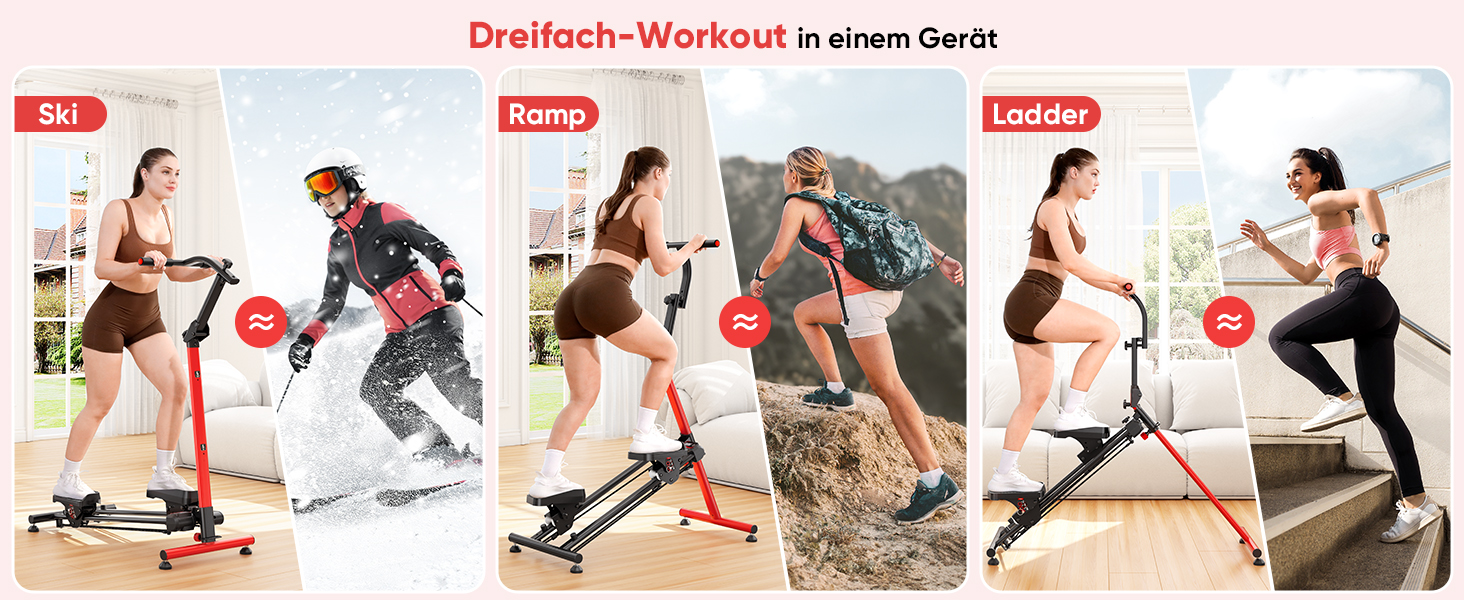 Сходи-степер YOLEO з регульованим опором для дому, складаний, 3 режими тренування, компактний кардіо-тренажер, великі платформи, 90% зібраний, з ручкою