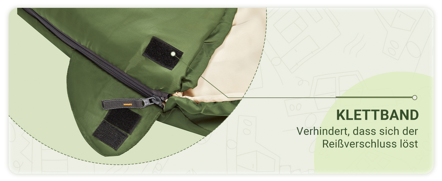 Сплячий мішок KingCamp для дітей та дорослих, 3-4 сезони, двошаровий, теплий, сірий, для кемпінгу та походів, 165x70x45 см