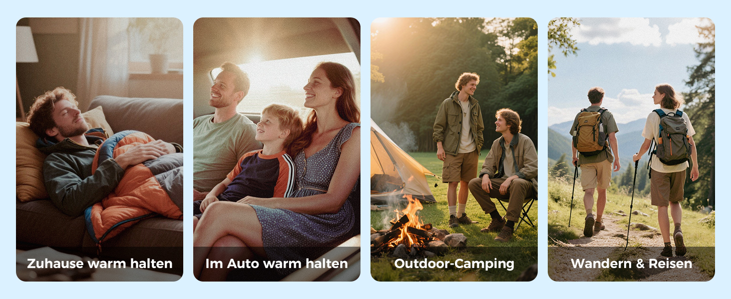 Спальний мішок зимовий Daunenschlafsack, теплий та легкий для дорослих та дітей, 680FP, для походів, альпінізму, кемпінгу. Чорний, 0°C