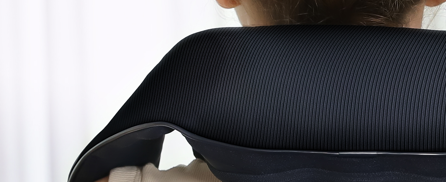 Бездротовий масажер для шиї, спини та ніг ALLJOY 4D Shiatsu з підігрівом, синій – подарунок для чоловіків і жінок