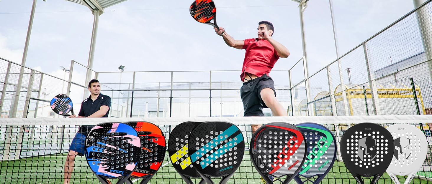 Ракетка для падел IANONI Carbon з піною EVA Memory Flex, синій (8200)