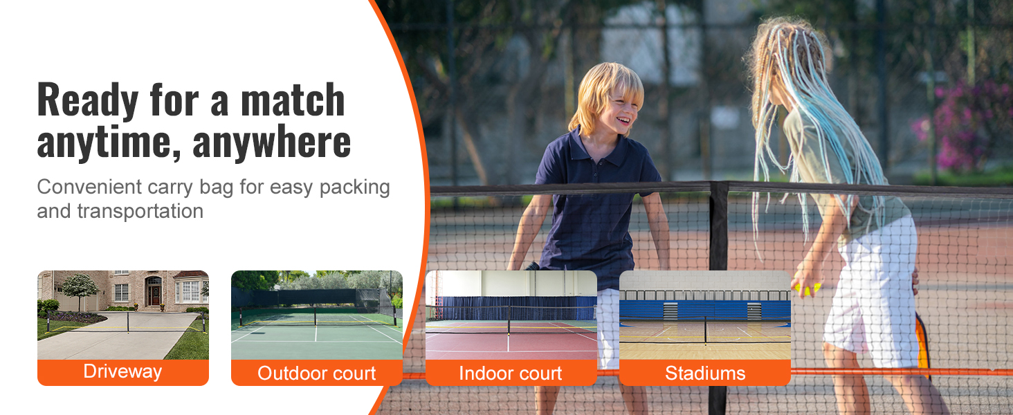 Набір для піклболу VEVOR: портативна система, сітка, м'ячі, ракетки, лінії поля та аксесуари (6,7 м, вологостійкий)