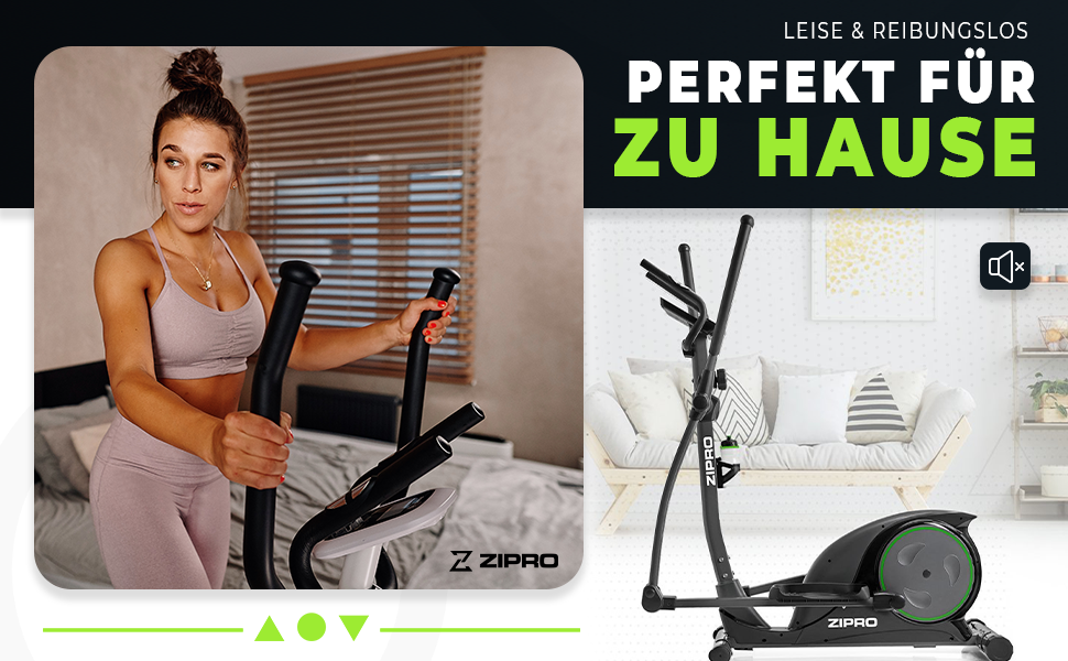 Zipro Crosstrainer Hulk: Магнітний тренажер для дому, до 150 кг, чорний