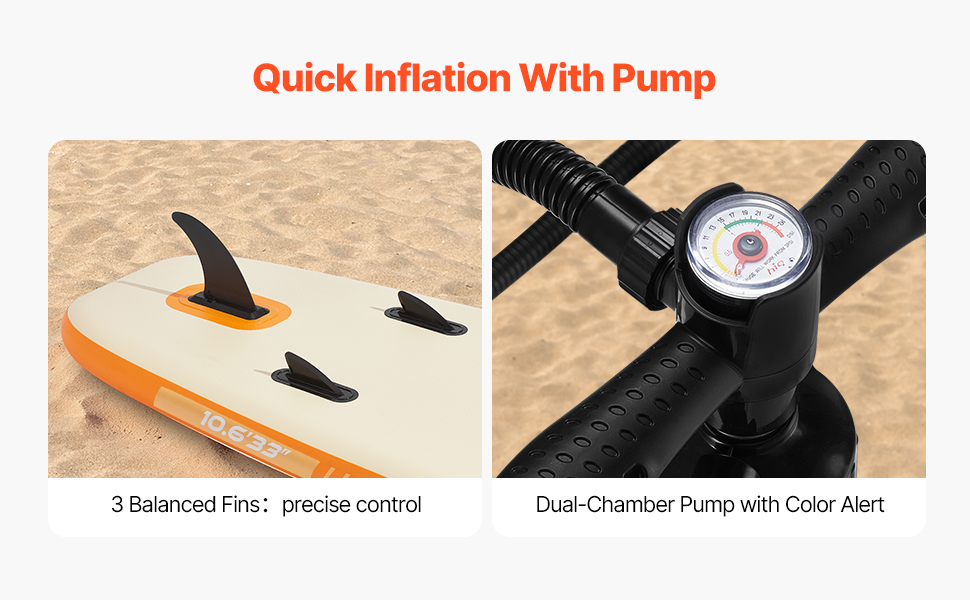 Надувний SUP VEVOR Stand Up Paddle Board: комплект з аксесуарами (323/335см)