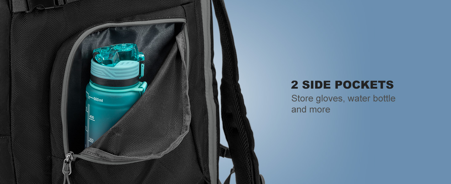 Сумка для лижних черевиків з відділенням для шолома, 65L, рюкзак для лиж, водонепроникна сумка для лиж, для лижних черевиків, ковзанів, лижних окулярів, сноуборду, лижних рукавичок, блакитна