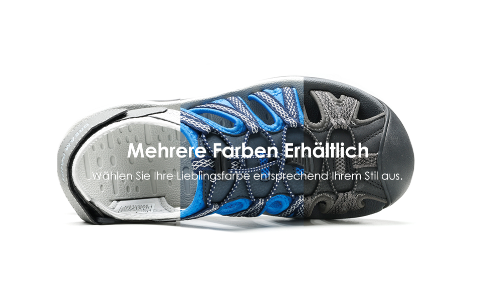 Чоловічі сандалі Dream Pairs для походів та пляжу, чорно-сірі, 40 EU, протиковзкі, дихаючі, літні