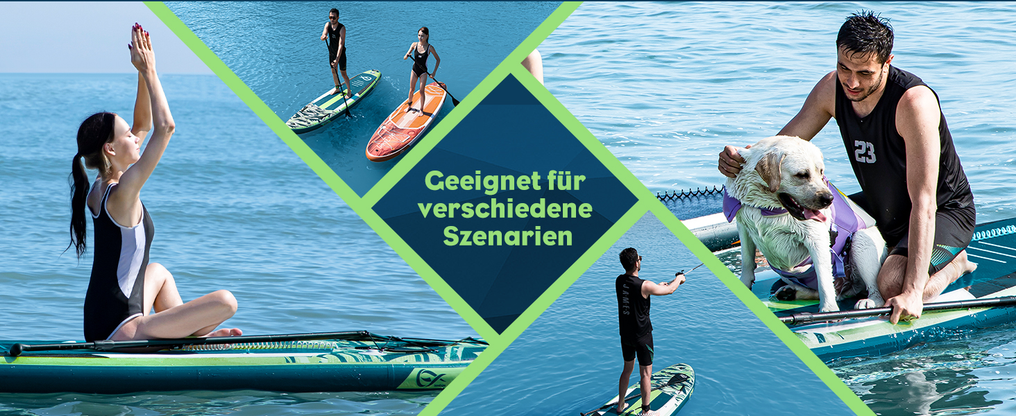 Надувні SUP-дошки InnoExpo 11' з преміум аксесуарами: стабільний дизайн, антиковзне покриття для підлітків та дорослих (з сидінням для каяка)