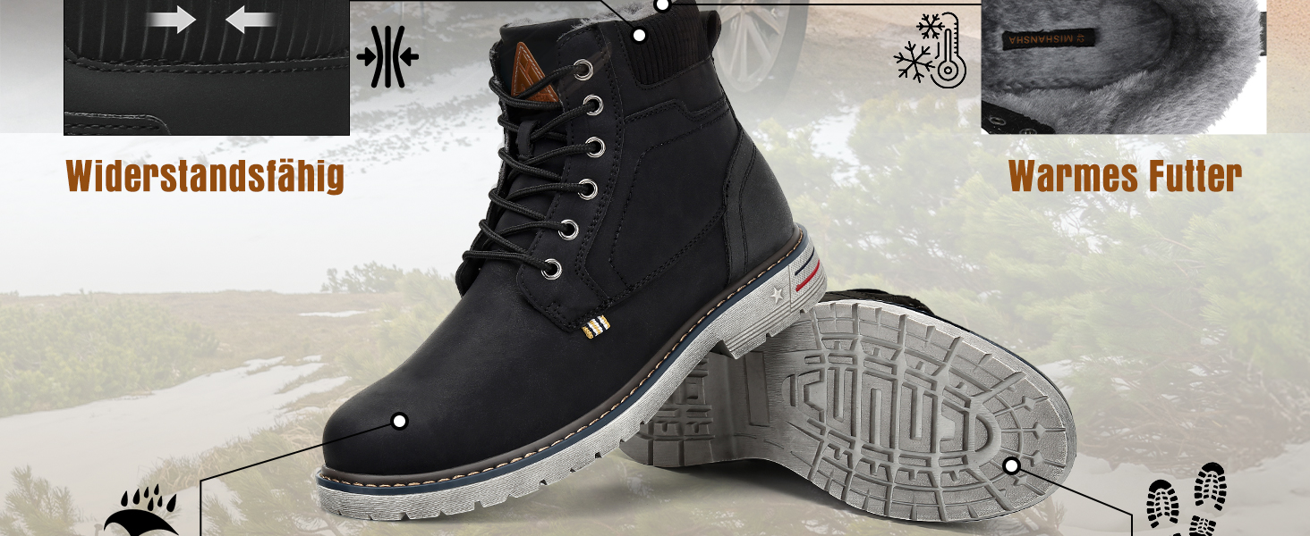 Зимові черевики Mishansha для жінок. Теплі, з підкладкою, зимові черевики та черевики на шнурівці, розміри 36-42 EU, 40 EU, чорний колір