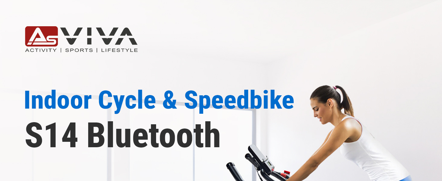 AsVIVA S14 Indoor Cycle Speedbike: фітнес-велотренажер з 15 кг маховиком, Bluetooth-комп'ютером, сумісний з додатками, регульоване сідло та плавний опір