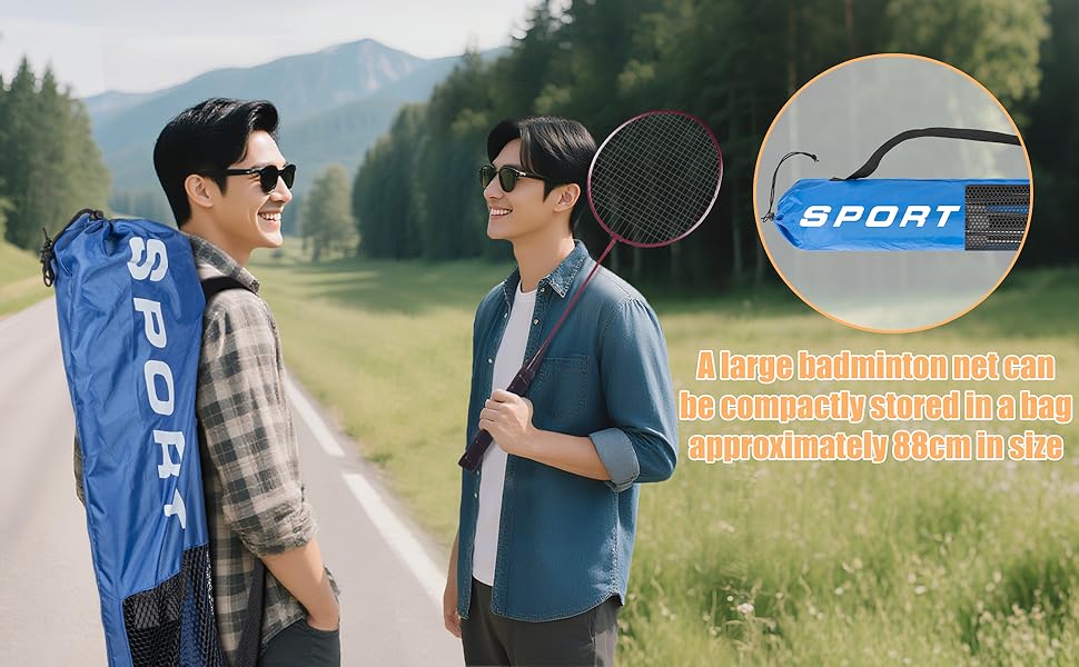 Набір для бадмінтону та піклболу AKOZLIN: регульована висота, сумка для перенесення, універсальне поле для бадмінтону, волейболу, тенісу, піклболу та футбольного тенісу